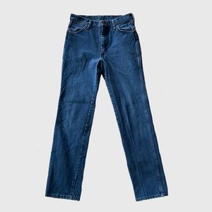 Vintage Wrangler Made in USA 100% Cotton Denim High Waisted Straight Leg Jeans